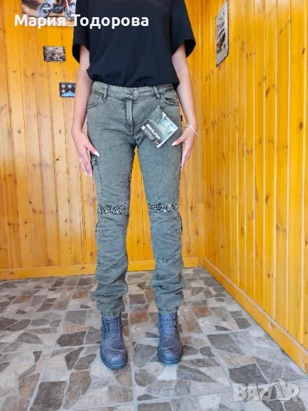 Два НОВИ дамски мото панталона и едни използван кожен панталон,без следи от употреба. , снимка 1