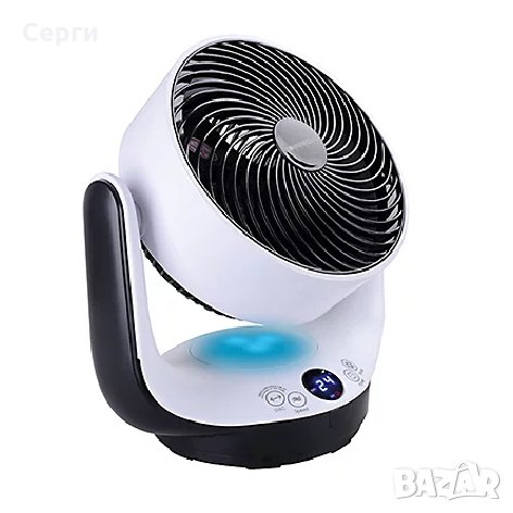 Настолен вентилатор SONNENKÖNIG, Функция нощно осветление, Р-ри 32.5x22x34.7cm, Бял  , снимка 1