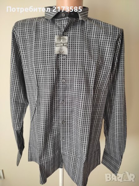 Продавам НОВА мъжка риза на каре с дълъг ръкав , снимка 1