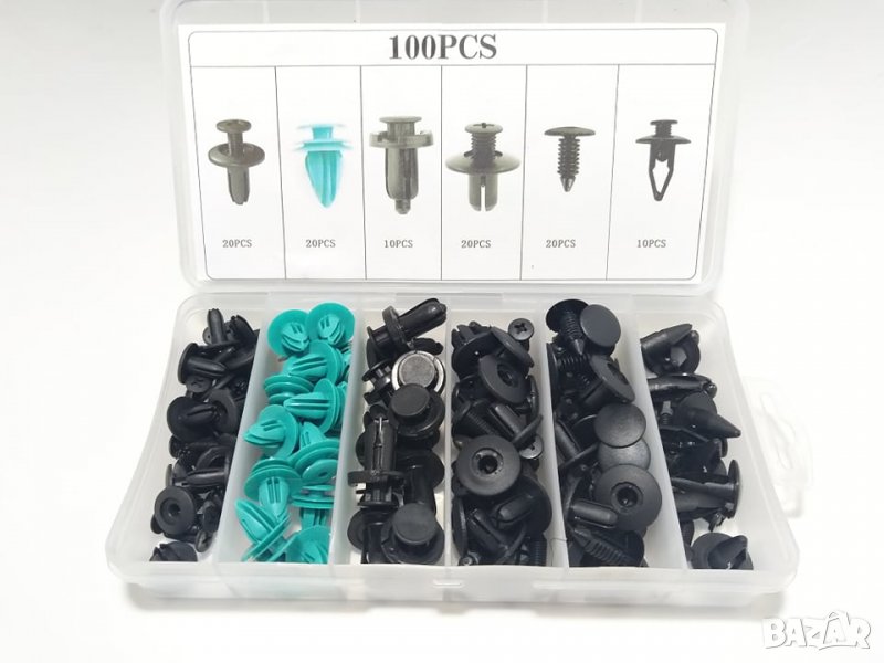 Комплект щипки за кори тапицерия за автомобил 100 броя, снимка 1