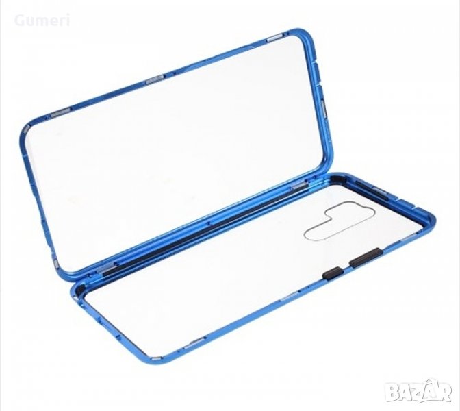 360 градусов стъклен магнитен калъф за Xiaomi Redmi 9, снимка 1