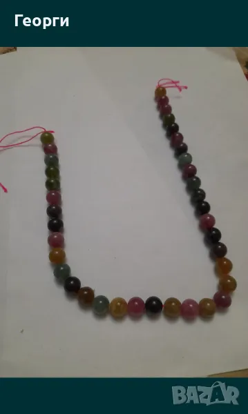 Наниз от натурални турмалини, снимка 1