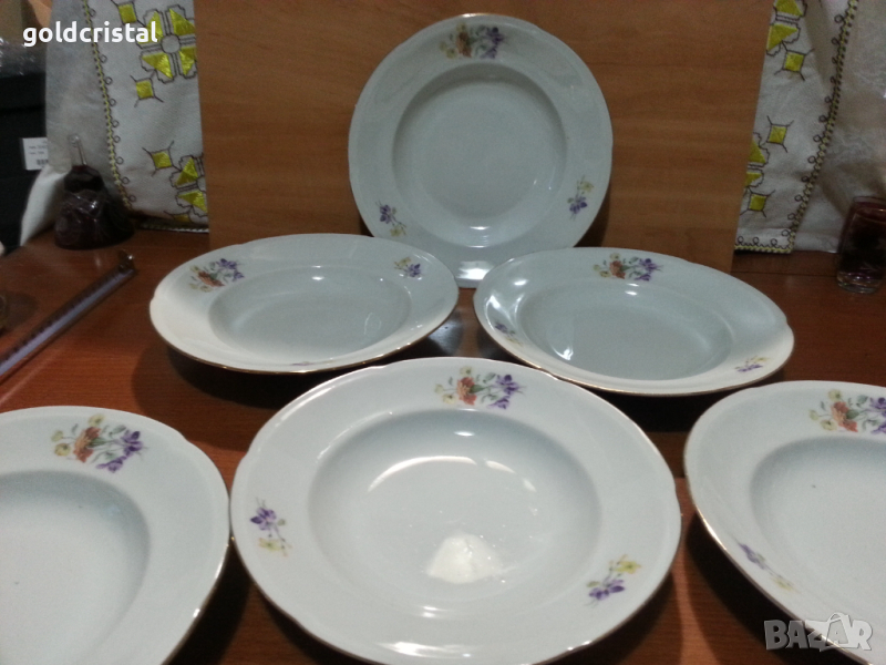 Стар български порцелан чинии дълбоки , снимка 1