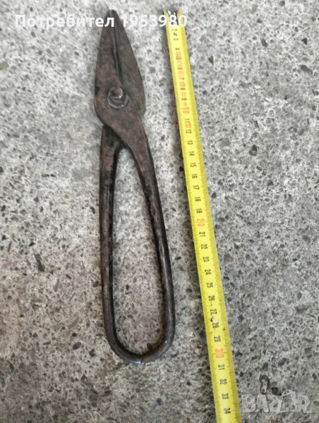 Стара ножица за ламарина, снимка 1