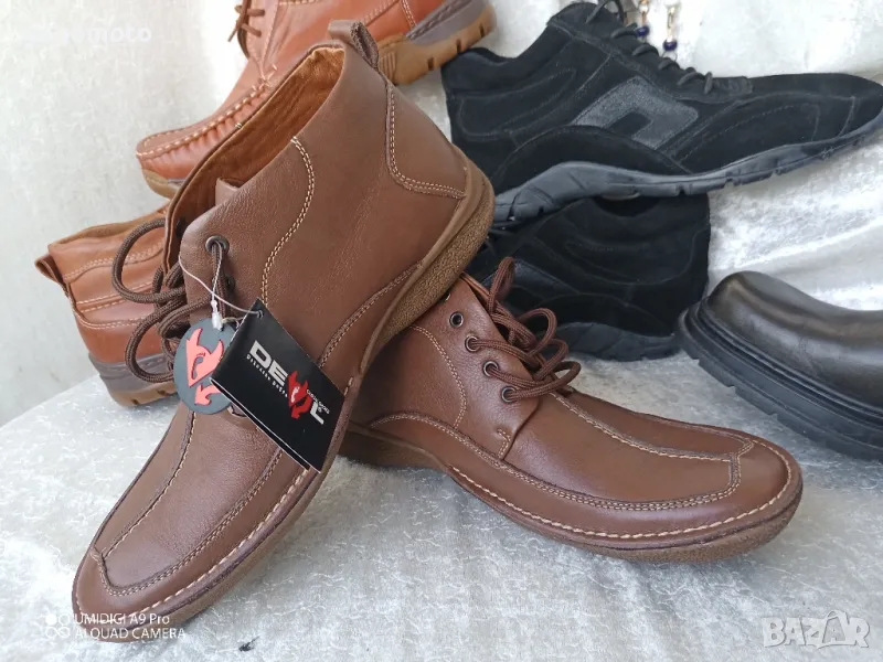 Боти, мъжки боти НОВИ, 💯% ВИСОКОКАЧЕСТВЕНА ЕСТЕСТВЕНА КОЖА , снимка 1