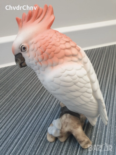 Royal Dux Bohemia статуетка 18см/Роял Дюкс Бохемия стара порцеланова фигура на папагал, снимка 1