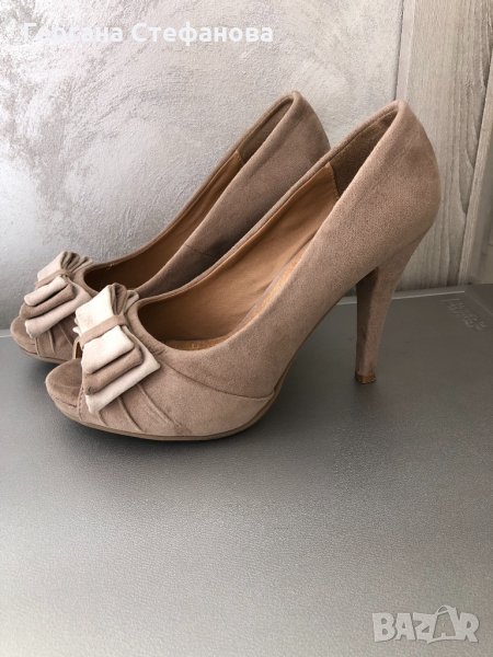 Елегантни обувки на ток в перфектно състояние номер 37 стелка 23,5см, снимка 1