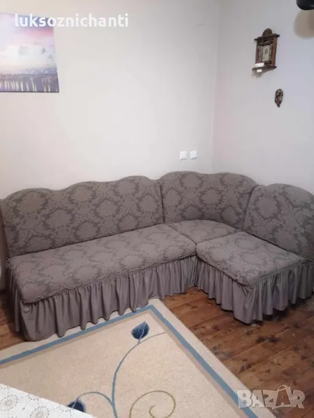 Жакардови калъфи за кухненски ъгъл от 3 части бе подлакътници , снимка 1