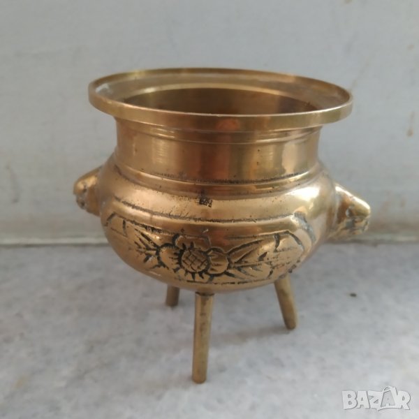 ритуален месингов съд , снимка 1