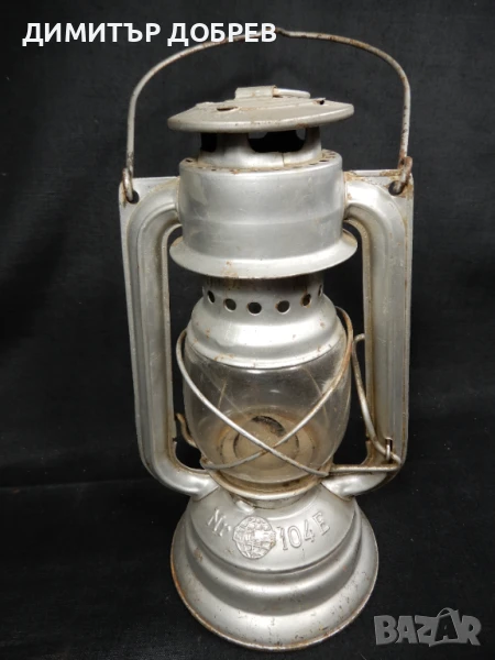 СТАР РЕТРО ВЕТРОУПОРЕН ФЕНЕР ГАЗЕНА ЛАМПА METALOGLOBUS Nr104E ROMANIA, снимка 1