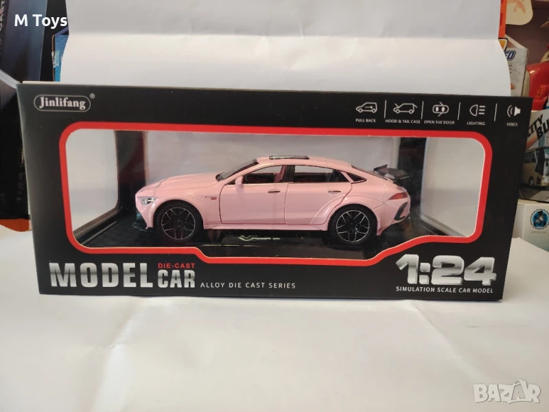 Метален модел автомобил 1:24 – със звук, светлина и отварящи се врати!, снимка 1