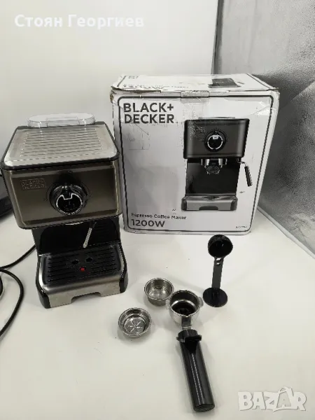 Кафемашина Еспресо BLACK DECKER BXC01200E използвана работи перфектно , снимка 1