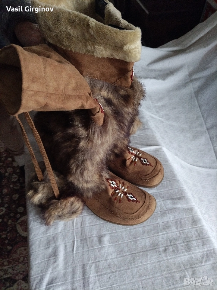 дамски ботуши нови, силиконова подметка, снимка 1