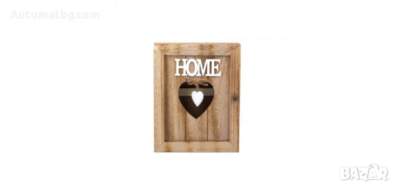 Дървена поставка за ключове Дървено отварящо сърце, Automat, снимка 1