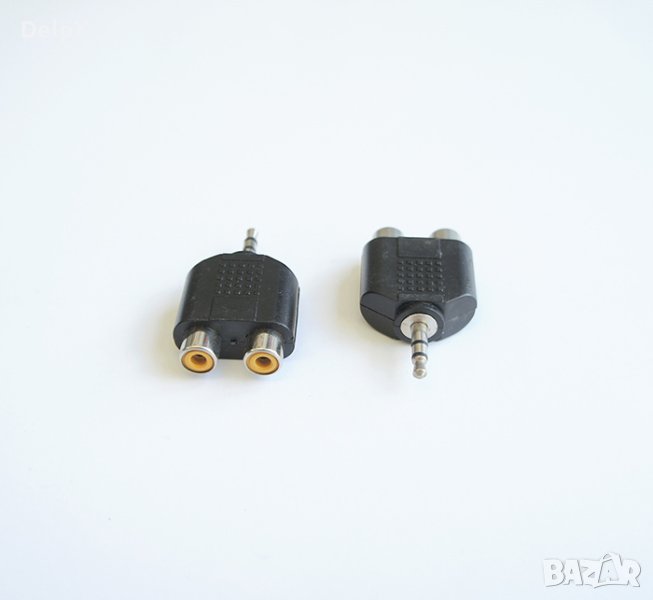 Букса преходна STEREO 3,5mm JACK(м)/2xRCA(ж), снимка 1