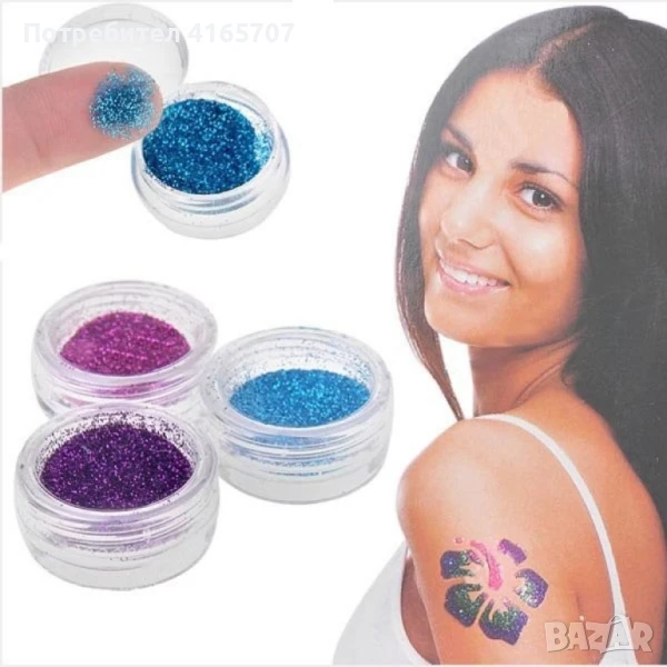 Комплект за татуировка Shimmer glitter tattoos TV271, снимка 1