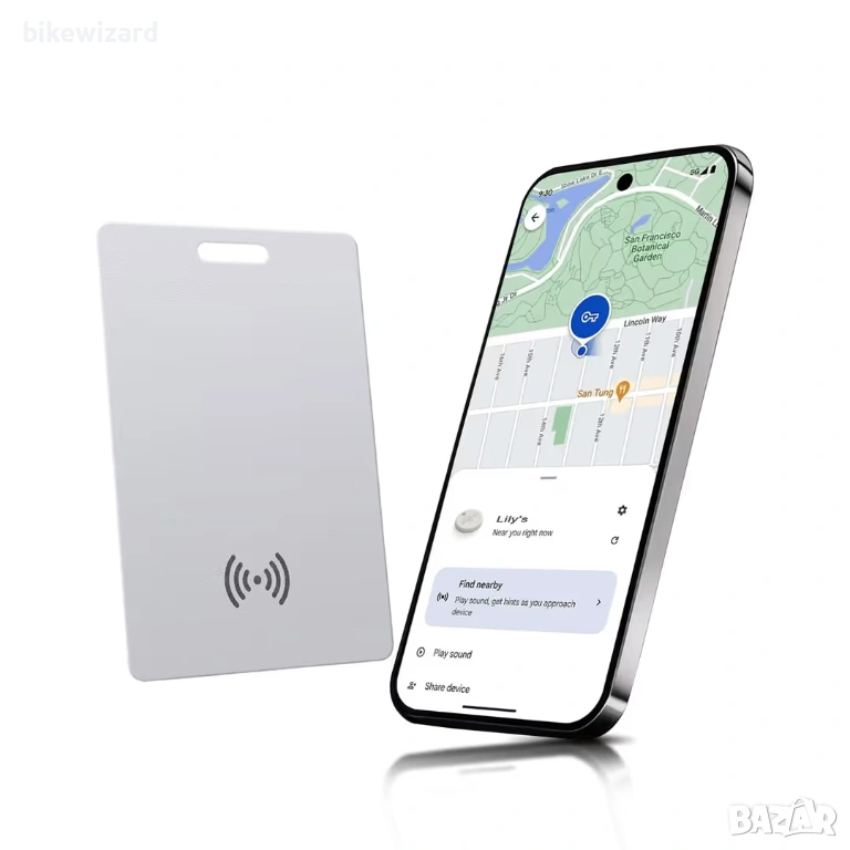 Bluetooth карта за проследяване на портфейл IP68 Водоустойчива НОВА, снимка 1