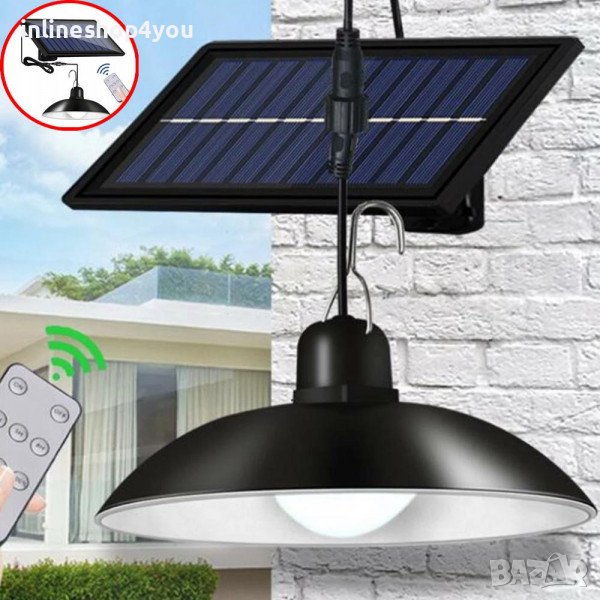 Соларна LED лампа LL-A1 с дистанционно управление, кабел 3 метра, 3 степени на яркост, снимка 1