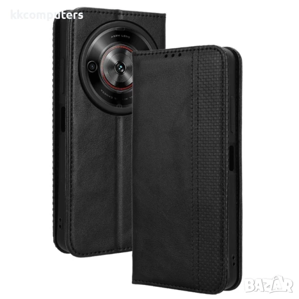 ZTE Blade A75 5G nubia Focus Leather Magnetic2 Wallet Кожен Калъф и Протектор, снимка 1