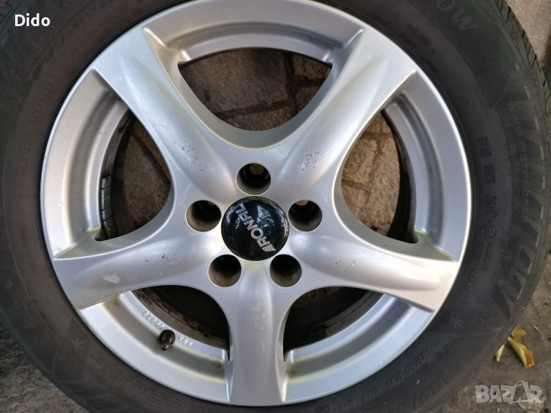 Продавам зимни гуми Мatador - 185/65/15 DOT19 с лети джанти 5х100, снимка 1