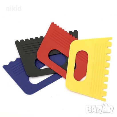 сет 4 бр шпатула шпатули с релеф за декориране торта хартия и др пластмасови , снимка 1