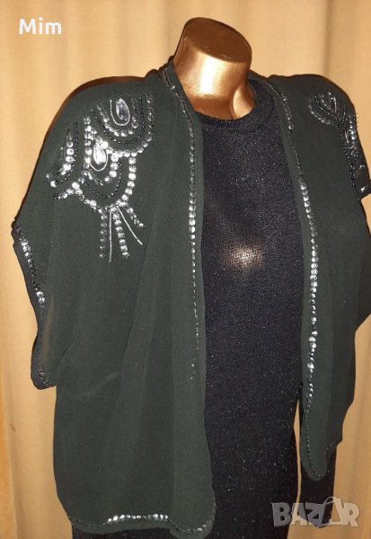 Simply Be INDIA L/XL Черно болеро с пайети и камъни , снимка 1