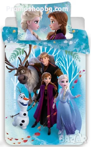 Спален комплект Frozen, 100% памук, 2 части, 140x200 см, снимка 1