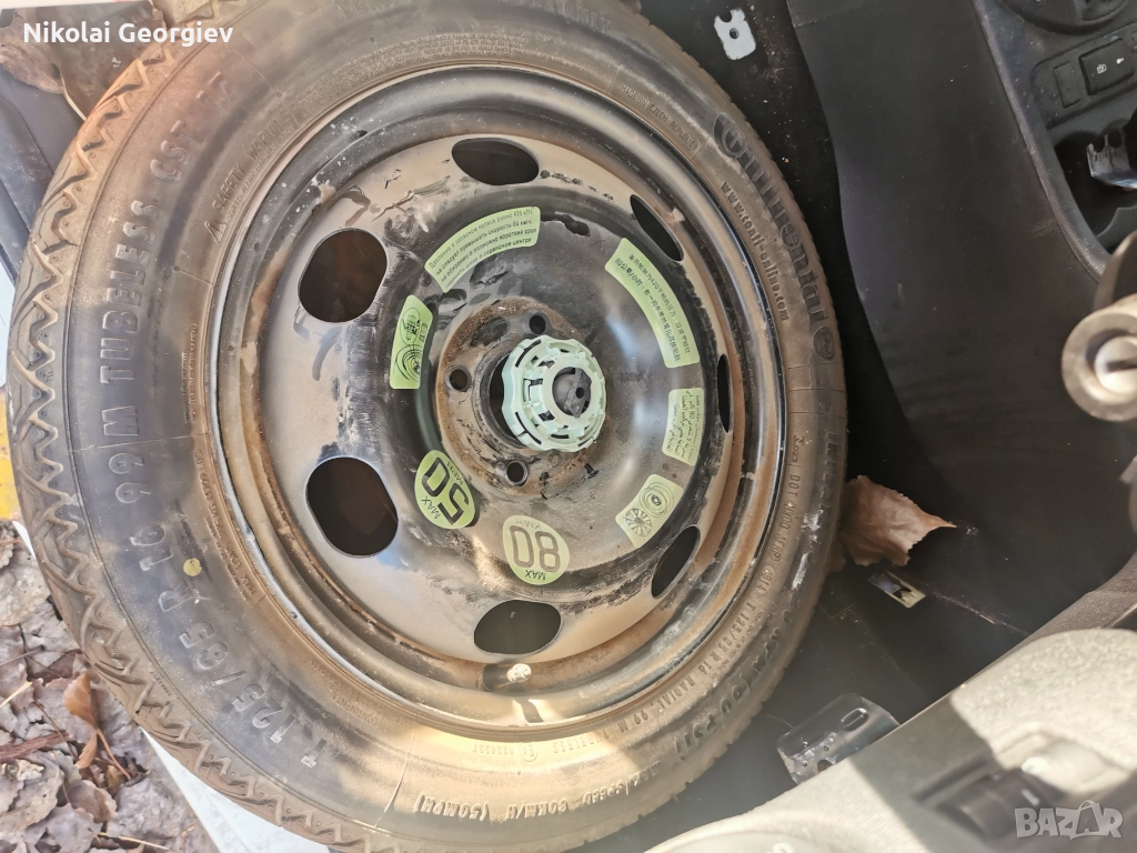 16 ка резервна гума 4х108 тип патерица 125/85/16 за ситроен ц4 кактус /citroen c4 Cactus , снимка 1