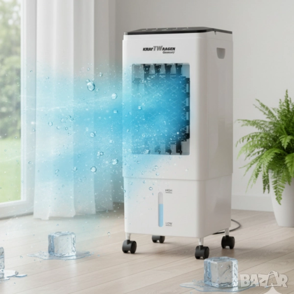 Clearance Въздушен охладител KRAFTWAGEN KK-1051 – 5.5L резервоар, 3 скорости, дистанционно управлени, снимка 1