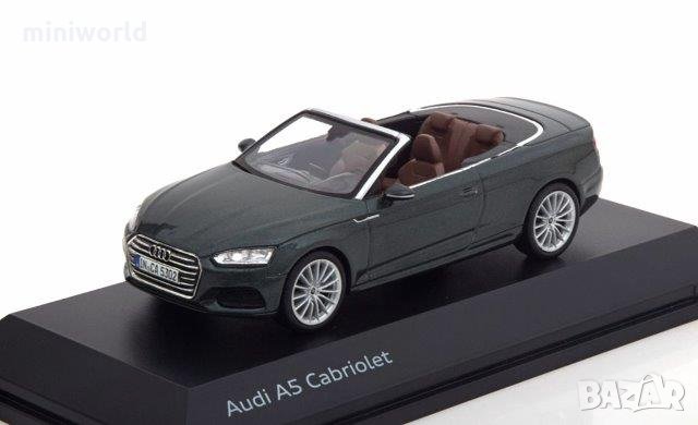 AUDI A5 Convertible Cabriolet 2017 - мащаб 1:43 на Spark смолен модел нов в PVC дисплей-кейс, снимка 1