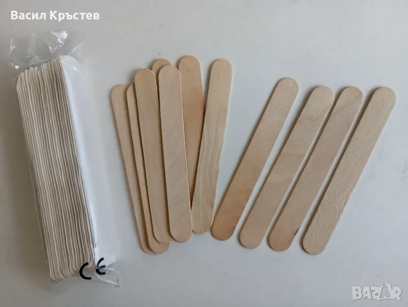 Шпатули за гърло - стерилни, дървени, индивидуално пакетирани, Детайли за декорации 100 бр.- 4.50 лв, снимка 1