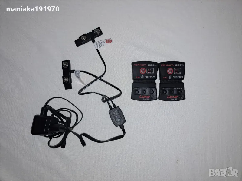 Комплект смарт батерии Lenz Lithium Pack  1200 Bluetooth Usb за Отопляеми чорапи,ръкавици , снимка 1