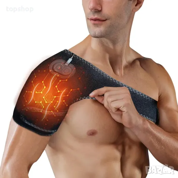 Масажор с подгряваща подложка за раменете SPOTBRACE, 3-в-1 USB нагряване, 3 режима, снимка 1