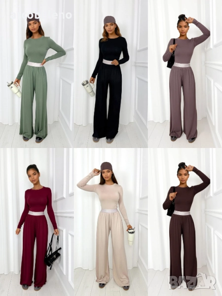 Дамски комплект от две части от вискоза Susan, 6цвята , снимка 1