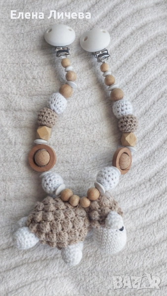 Ръчно плетена овца за количка , снимка 1