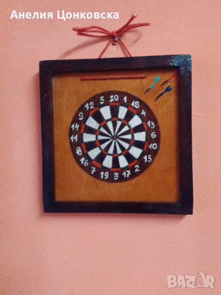 Акрил върху дърво "ДАРТС", снимка 1