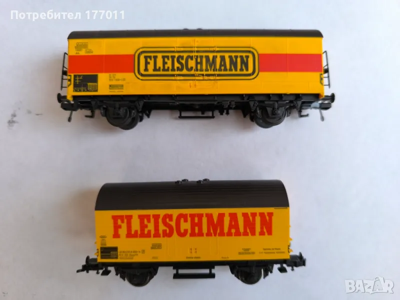 Продавам 2 товарни вагона FLEISCHMANN мащаб H0 (1:87), снимка 1