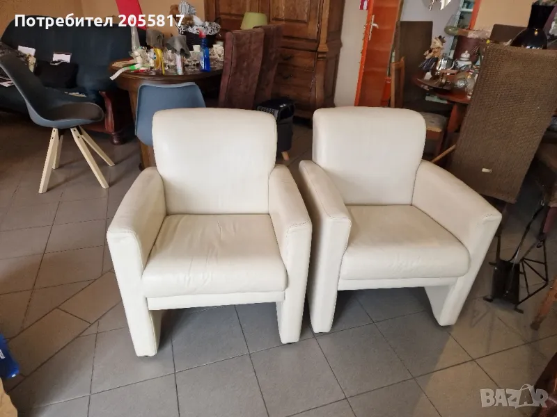 Двойка кресла #естествена кожа , снимка 1