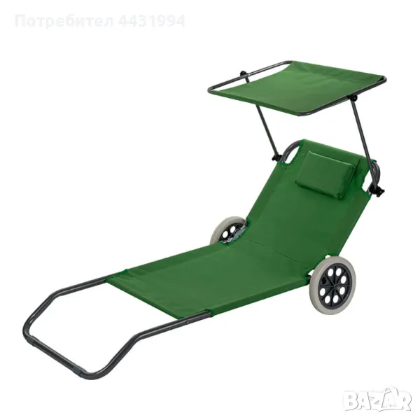 Сгъваем шезлонг с колела, снимка 1