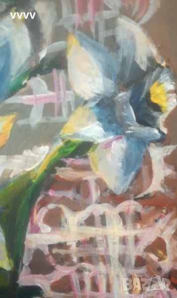 Стара картина масло 46/55см, снимка 1