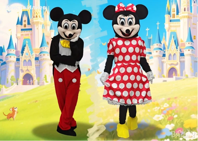 Мини Маус Мики Маус Парти плюшен костюм за рожден ден празненство 2м Талисман, снимка 1