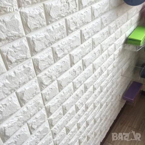 Декоративен 3D тухлен тапет за стени от PE пяна 77х70 см., снимка 1