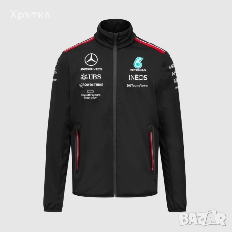 Mercedes AMG F1 Team Softshell - Оригинално мъжко яке р-р S