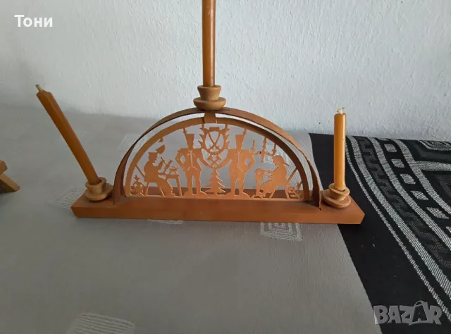 Винтидж Коледна пирамида Carousel Original Erzgebirge Expertic Hergestellt IN DER DDR, снимка 16 - Антикварни и старинни предмети - 50178531