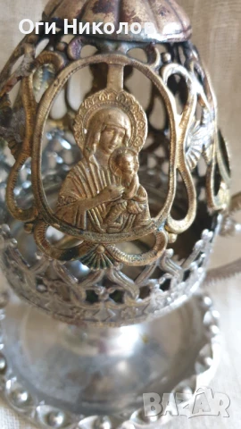 Старинно месингово  кандило - лампа , снимка 3 - Антикварни и старинни предмети - 50674498