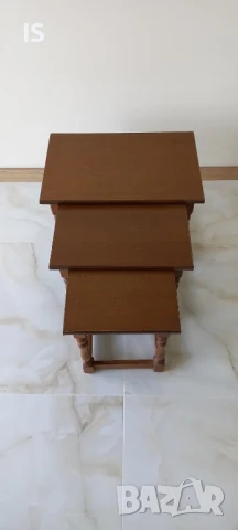 Комплект дъбови масички 3 в 1, снимка 2 - Маси - 49913667