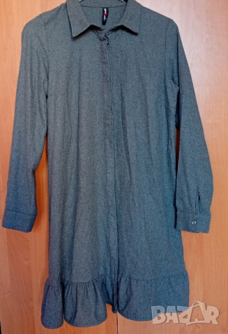 Сива плътна рокля , снимка 3 - Рокли - 44567551