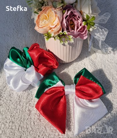 Сатенена шнола с голяма панделка, снимка 9 - Аксесоари за коса - 44355773