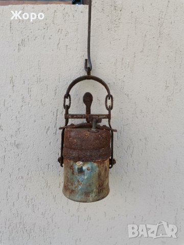Стар карбиден фенер, снимка 2 - Антикварни и старинни предмети - 30430503
