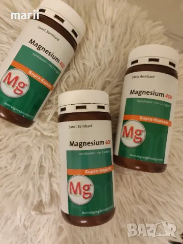  Магнезий  400 -120 supra kapseln  Sanct Bernhard , снимка 4 - Хранителни добавки - 36500682
